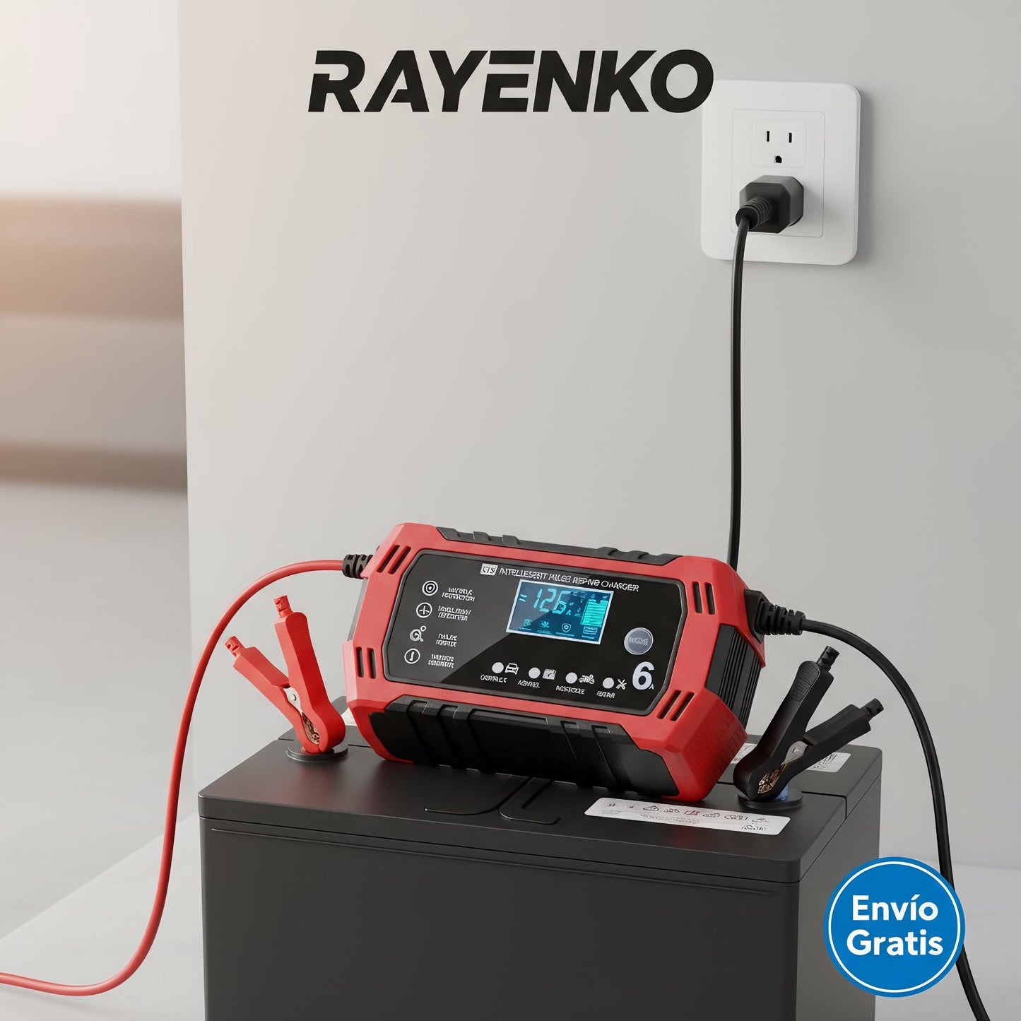 CARGADOR DE BATERIAS PARA AUTO Y MOTO