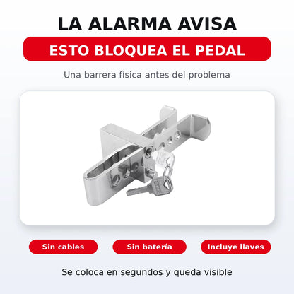 Traba Pedal Shield Rayenko 🔒 Bloquea el pedal y dificulta el robo