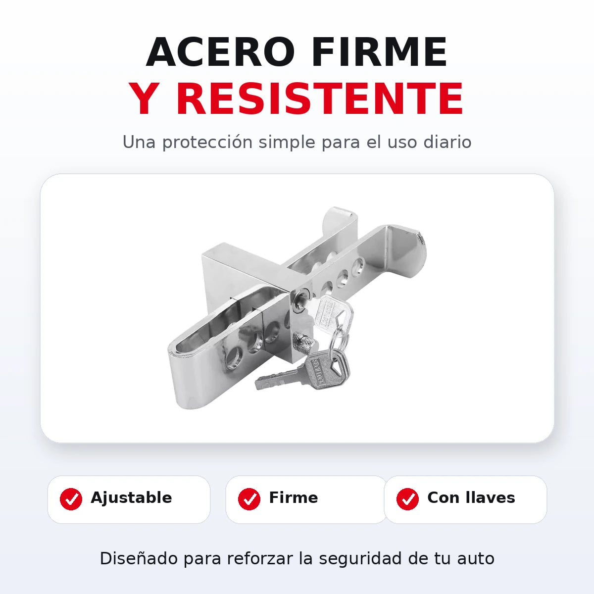 Traba Pedal Shield Rayenko 🔒 Bloquea el pedal y dificulta el robo