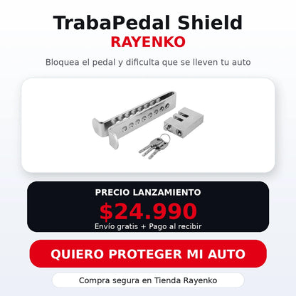 Traba Pedal Shield Rayenko 🔒 Bloquea el pedal y dificulta el robo