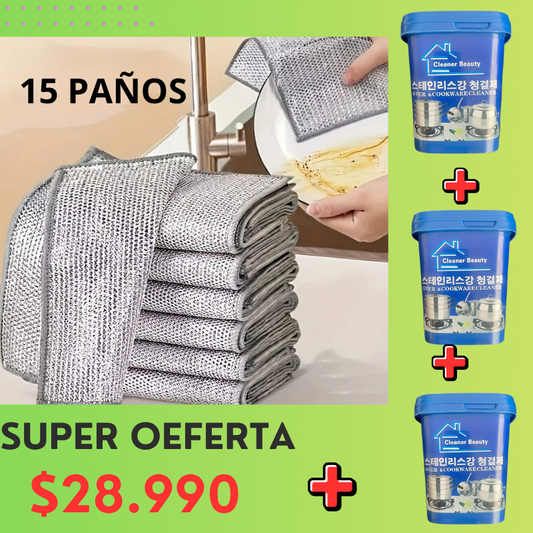 Pack (2 botes de pasta +10 paños PREMIUM)