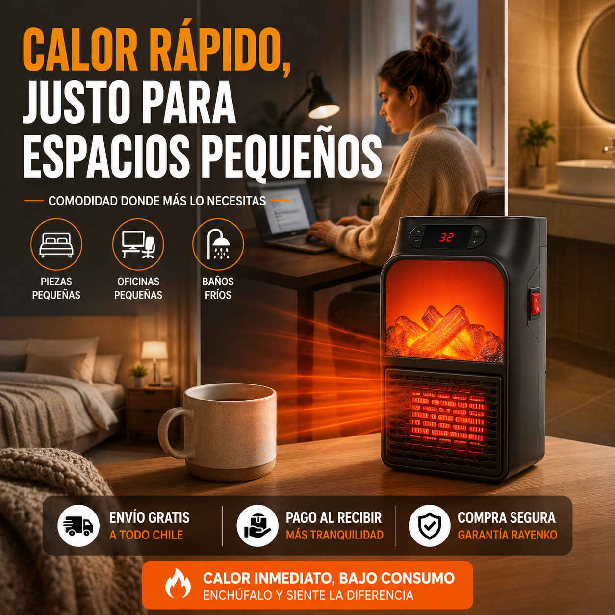 🔥 DEJA DE PASAR FRÍO EN ESPACIOS PEQUEÑOS 🔥