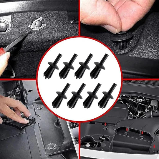 KIT 100 CLIP BROCHE RETENCION PLASTICO