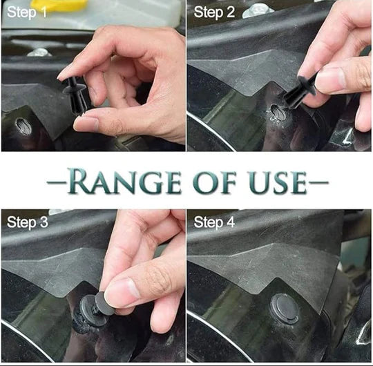 KIT 100 CLIP BROCHE RETENCION PLASTICO