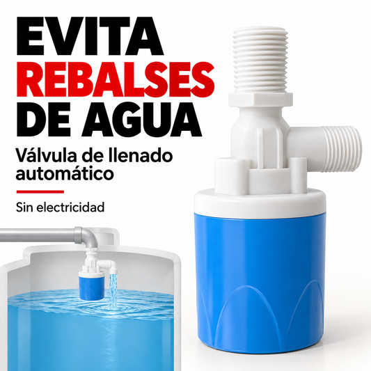 Válvula de Flotación Automática — Evita rebalses de agua