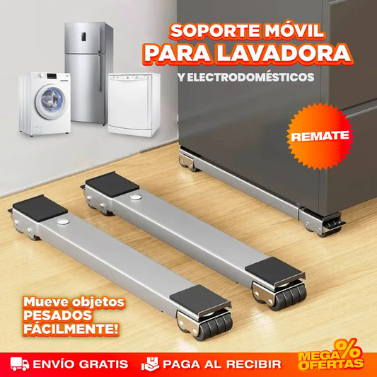 4 Soportes Móvil para Lavadora y Refrigerador